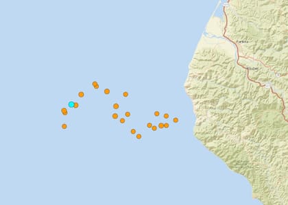 Nueva serie de terremotos frente a las costa de California