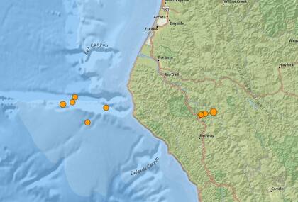 Nueva serie de terremotos frente a las costa de California