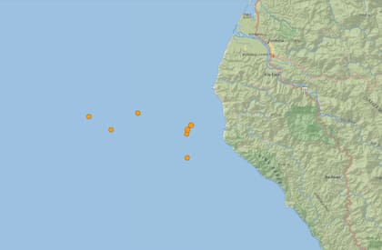 Nueva serie de terremotos frente a las costa de California