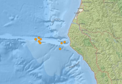 Nueva serie de terremotos frente a las costa de California