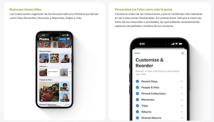 Nuevas funciones de la Galería de fotos en iOS 18