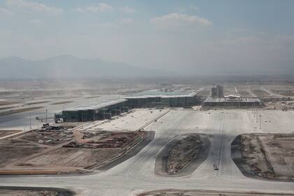 Una vista aérea del nuevo Aeropuerto Internacional Felipe Ángeles, en las afueras de Ciudad de México, el lunes 31 de enero de 2022. 