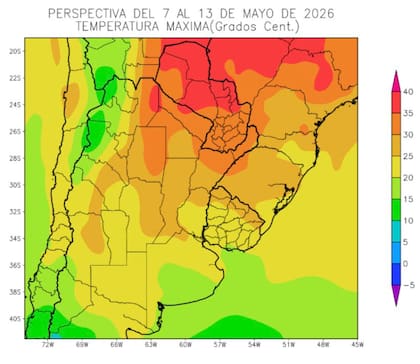 Nuevo ascenso térmico con máximas por encima de lo normal en el norte y valores más moderados en el resto del área agrícola