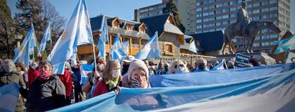 La protesta en Bariloche
