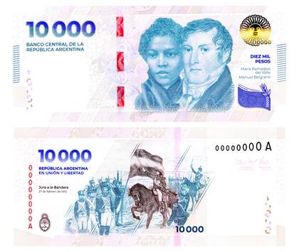 Nuevo Billete de $10.000 pesos de curso legal