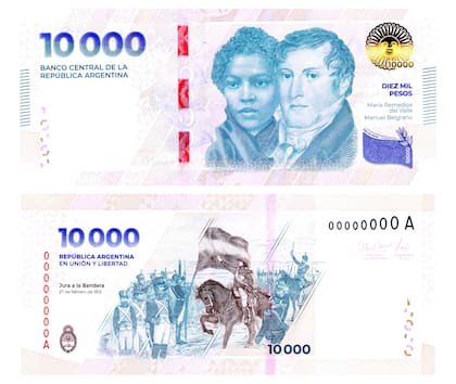 Nuevo Billete de $10.000 pesos de curso legal