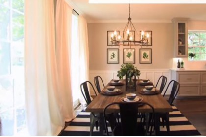 Nuevo espacio para el comedor. Imagen: HGTV