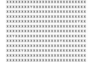 ¿Sos capaz de encontrar las cinco letras Y entre todas las X en apenas 10 segundos?