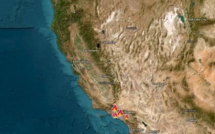 Nuevos focos de incendio al norte de Los Ángeles complican las tareas de reconstrucción de Los Ángeles