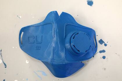 Prototipo de una máscara de Immensa Technology Labs impreso en 3D