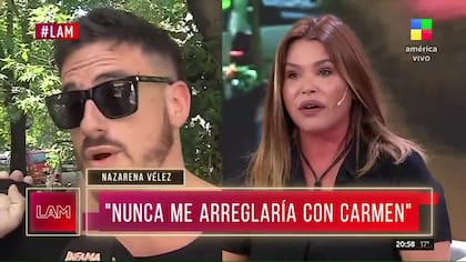 "Nunca me arreglaría con Carmen", la frase de Nazarena Vélez que reflotó el viejo conflicto con Carmen Barbieri
