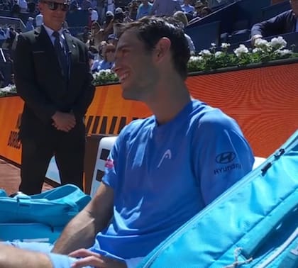 Nuno Borges sonríe luego del triunfo con un punto audaz