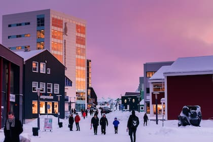Nuuk, la capital de Groenlandia, en invierno.