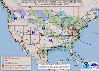 NWS emitió alertas de inundación para Pittsburgh y Maryland por tormentas persistentes