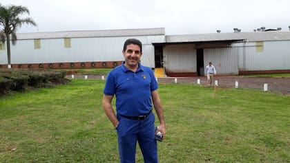 Obaida Kabour, en una de las pocas fotografías que aceptó sacarse el 3 de octubre del 2018, cuando el entonces presidente Mauricio Macri se reunió con empresarios tealeros y yerbateros en Campo Viera