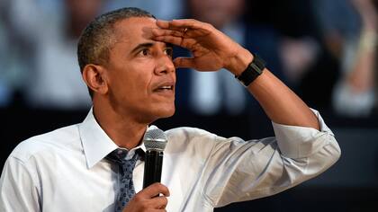Obama durante la conferencia con jóvenes emprendedores en la Usina del Arte