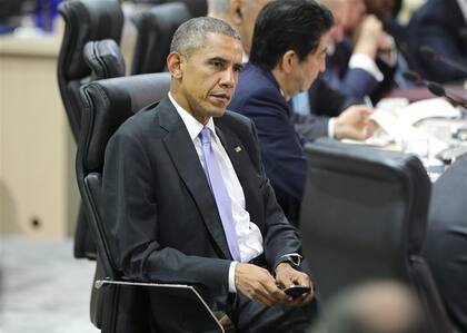Obama se toma un respiro durante la cumbre nuclear, ayer, en Washington