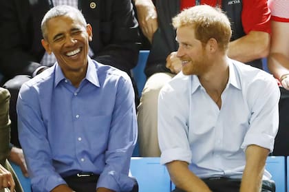Obama y el príncipe Harry, en 2017