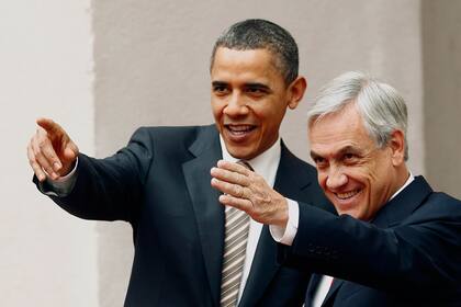 Obama y Piñera, durante la visita del presidente estadounidense a Chile