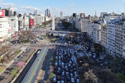 La protesta, desde el aire