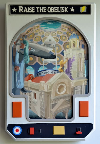 "Obelisco en tres etapas (Mateo 18:20)", 2023, Rodolfo Marqués