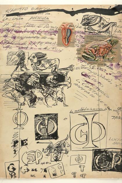 Obra de Alberto Greco vendida en Daniel Maman (detalle)