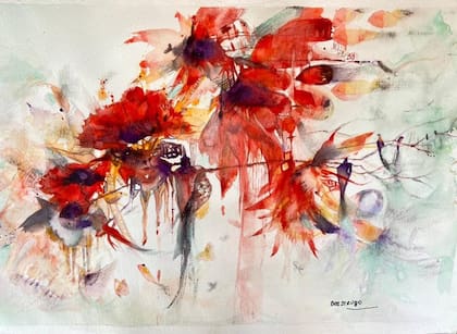 Obra de Bea Strugo, representante en América Latina de FabrianoInAcquarello