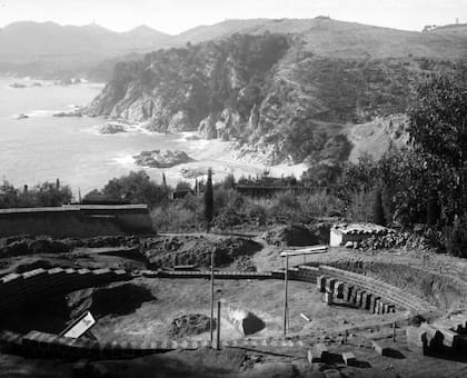 Obra de construcción de los jardines, 1925.