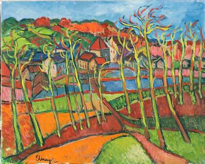 Obra de Elmyr de Hory concebida a la manera del fauvista Maurice de Vlaminck