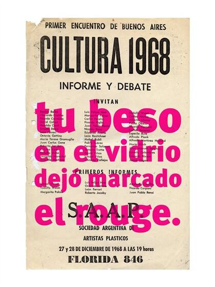 Obra de la muestra 1968 El culo te abrocho, galería Appetite, 1998