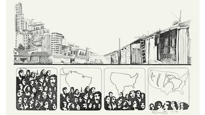 Obra de la muestra América en Henrique Faria