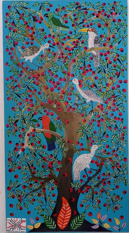 Obra de Roldán Pinedo (Shoyan Sheca), uno de los artistas que participará de la sección Amazonía