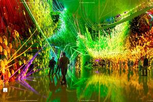 Obra del artista digital Refik Anadol en la muestra que inauguró en marzo en el Guggenheim de Bilbao