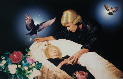 Obra que representa a Klemm con su madre, Rosita, a quien adoraba