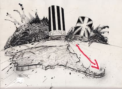 Obra realizada por el dibujante mendocino Luis Sfacati