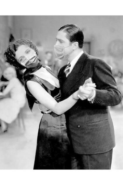 Gardel y Mona Maris en la película Cuesta abajo, de 1934 