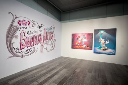 Obras de José Quatieri con un Mickey aporteñado