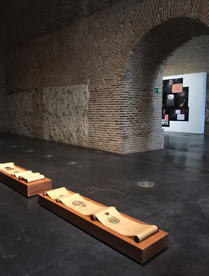 Obras de Laura Mema y Matas Duville en el subsuelo del Centro Cultural Conde Duque