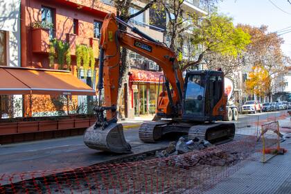 Obras sobre la ciclovía de Gorriti