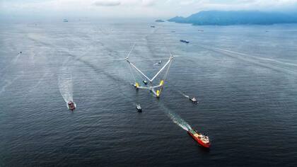 OceanX es la turbina eólica marina más grande del mundo, con dos aerogeneradores dispuestos en un diseño en V