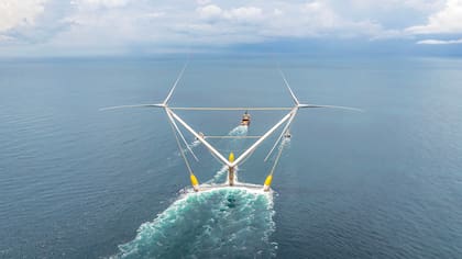 OceanX es la turbina eólica marina más grande del mundo, con dos aerogeneradores dispuestos en un diseño en V