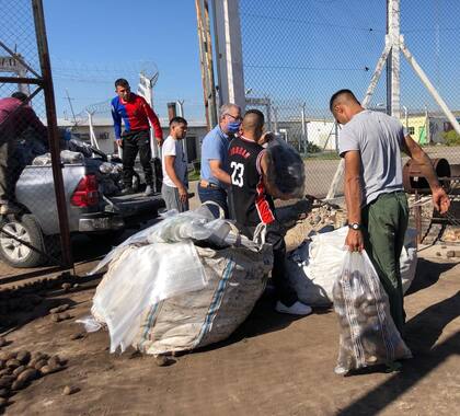 Ocho horas de trabajo llevó el embolsado de las papas