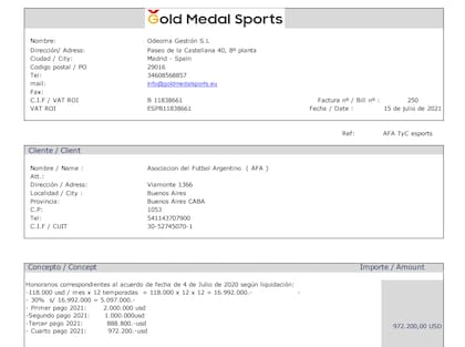 Odeoma y su marca comercial, Gold Medal Sports, firmaron al menos siete contratos con la AFA desde 2018 en adelante.