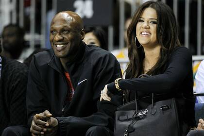Odom con su ex mujer Khloe Kardashian