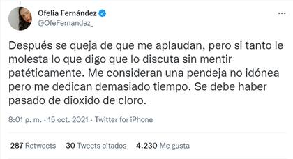 Ofelia Fernández acusó a Viviana Canosa de "tomar mucho dióxido de cloro"