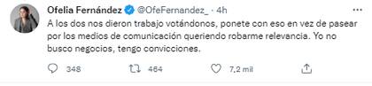 Ofelia Fernández cruzó a Roberto García Moritán en Twitter