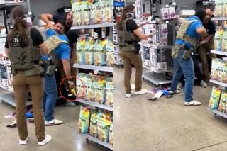 Video: agentes enmascarados del ICE reducen a un latino con una pistola Taser en un Walmart de Nuevo México