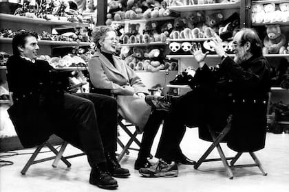 Stanley Kubrick con sus estrellas, Tom Cruise y Nicole Kidman