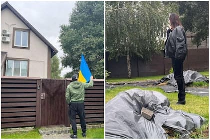 Oleksandr Usyk, junto a su esposa Yekaterina, mostró cómo quedó el jardín tras la ocupación de las tropas rusas mientras él salió del país para su revancha con Anthony Joshua