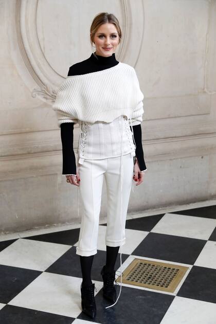 Olivia Palermo en el desfile de Dior, primavera verano 2017